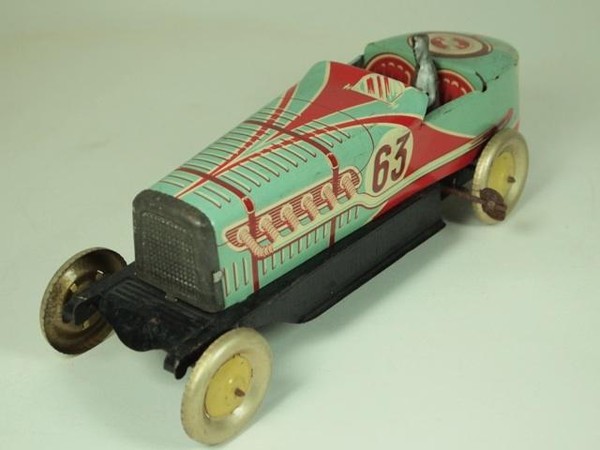 BRUPER Francia Coche Mecánico De Chapa 18 Cm RARO